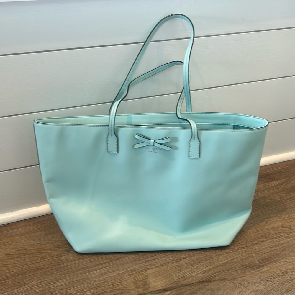 Kate Spade tote bag in turquoise leather